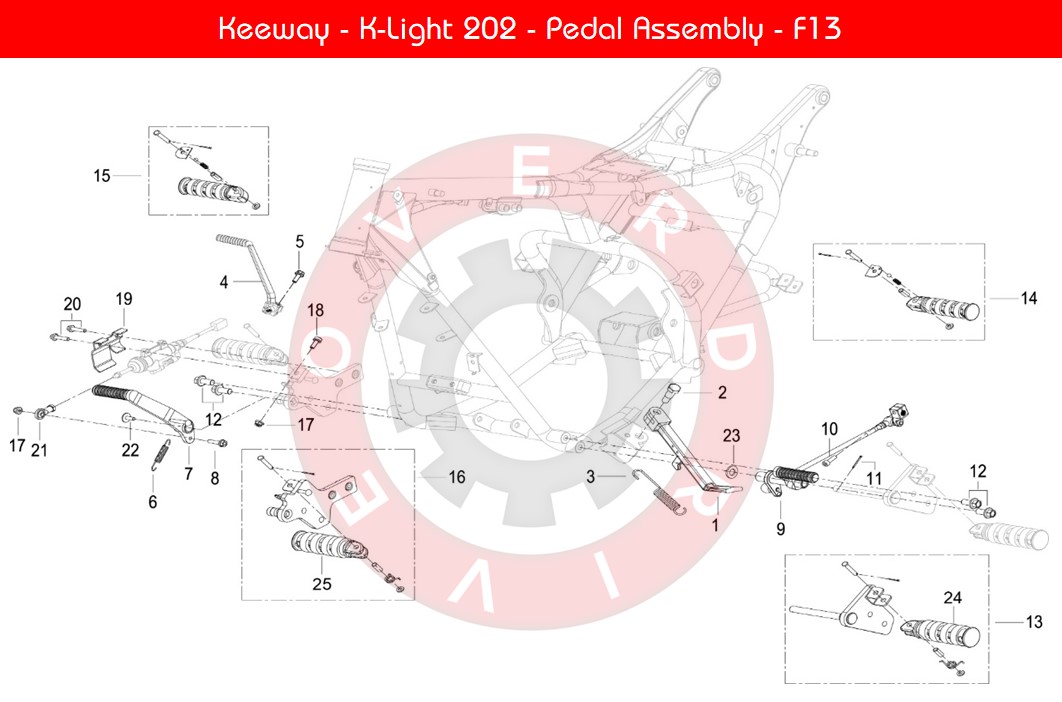 Keeway - K-Light 202 - Pedal Assembly - F13